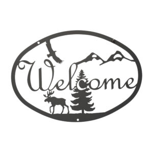 Moose & Eagle – Welcome Sign Medium